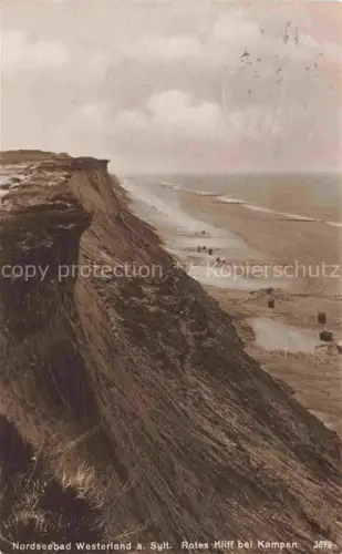 AK / Ansichtskarte WESTERLAND Sylt Rotes Kliff bei Kampen