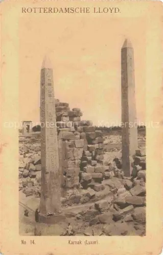 AK / Ansichtskarte Karnak  Luxor Egypt Rotterdamsche Lloyd