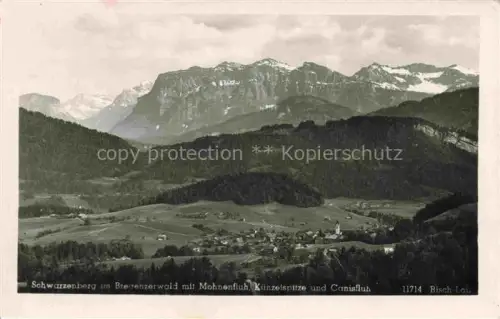 AK / Ansichtskarte Schwarzenberg Bregenz Vorarlberg AT mit Moehnenfluh Kuenzelspitze und Canisfluh