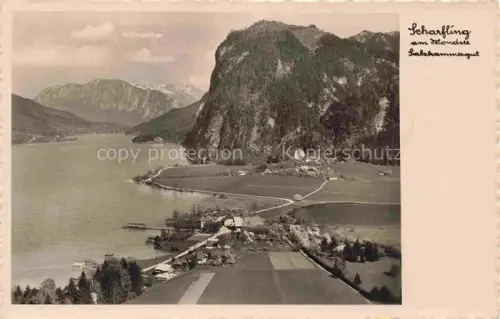 AK / Ansichtskarte Scharfling St Lorenz Mondsee Voecklabruck Oberoesterreich AT am Mondsee Panorama