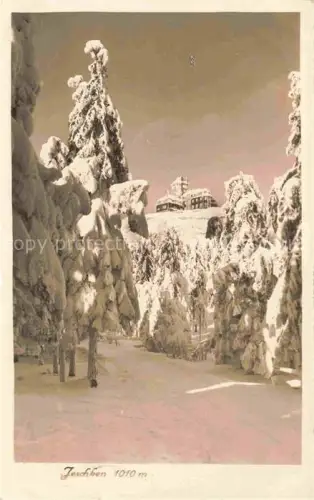 AK / Ansichtskarte Jeschken Jested Liberec Reichenberg CZ Winteridyll Feldpost