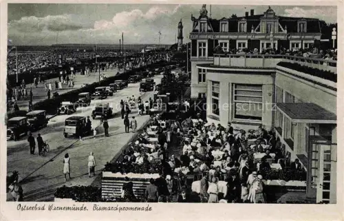 AK / Ansichtskarte WARNEMueNDE Ostseebad Rostock Bismarckpromenade