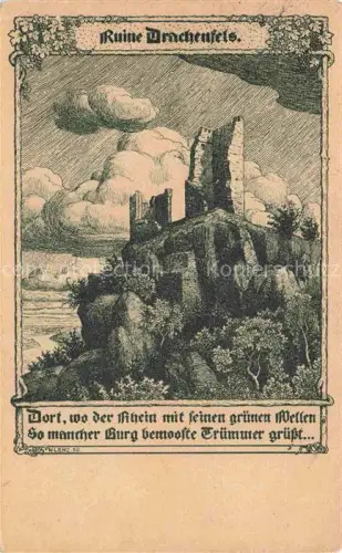 AK / Ansichtskarte Koenigswinter Rhein Ruine Drachenfels
