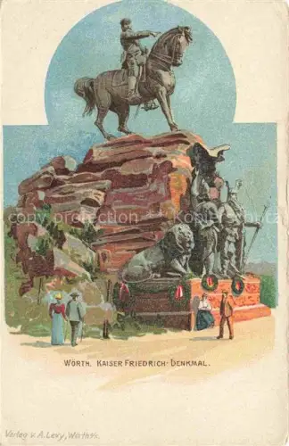 AK / Ansichtskarte Woerth  Sauer Froeschweiler Foeschwiller 67  Bas-Rhin Kaiser Friedrich Denkmal
