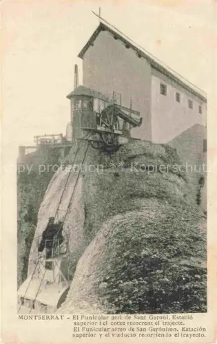 AK / Ansichtskarte Montserrat Kloster BARCELONA Cataluna ES El Funicular aeri de Sant Geroni