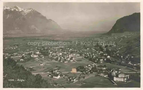 AK / Ansichtskarte AIGLE VD Fliegeraufnahme
