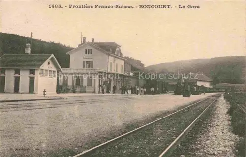 AK / Ansichtskarte Boncourt  Dellle Porrentruy JU La Gare Frontière Franco-Suisse