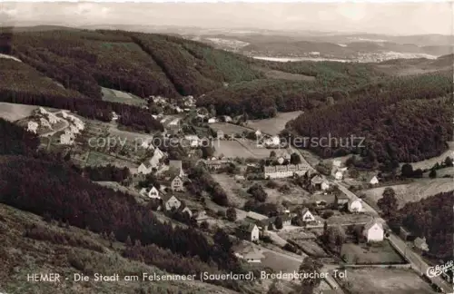AK / Ansichtskarte Hemer NRW Panorama Stadt am Felsenmeer Bredenbrucher Tal