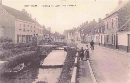 AK / Ansichtskarte SAINT-OMER  62 Pas-de-Calais Faubourg de Lysel Rue Saint Martin