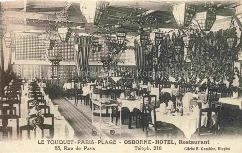 AK / Ansichtskarte LE TOUQUET-PARIS-PLAGE 62 Pas-de-Calais Osborne Hotel Restaurant