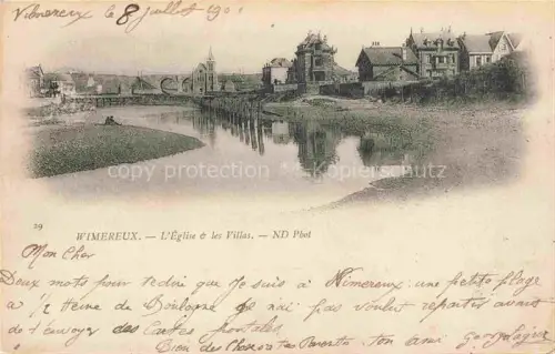 AK / Ansichtskarte WIMEREUX Boulogne-sur-Mer 62 Pas-de-Calais L'église et les villas