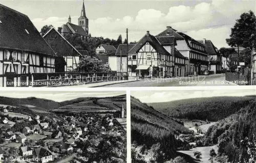 AK / Ansichtskarte Zueschen  Winterberg Sauerland NRW Strassenbild mit Blick zur Kirche Panorama Nuhnetal