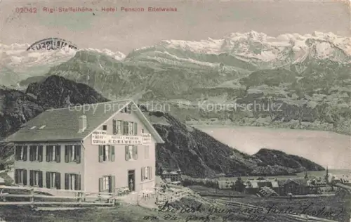 AK / Ansichtskarte Rigi Staffel SZ Hotel Pension Edelweiss Vierwaldstaettersee Alpenpanorama