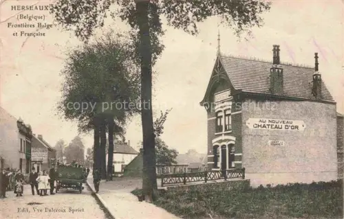 AK / Ansichtskarte Herseaux Hainaut Belgie Frontières Belge et Francaise