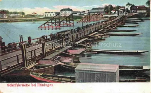 AK / Ansichtskarte Hueningen Huningue Mulhouse 68 Haut-Rhin Schiffsbruecke