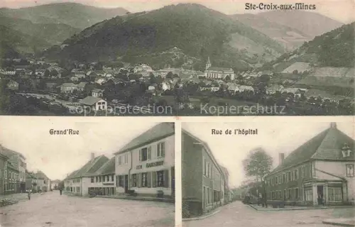 AK / Ansichtskarte Ste-Croix-aux-Mines 88 Vosges Vue panoramique Grande Rue Rue de l'Hôpital