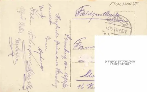 AK / Ansichtskarte Muelhausen Elsass Das Nachtgefecht am 9. August 1914 1. Weltkrieg Feldpost Kuenstlerkarte