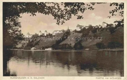 AK / Ansichtskarte Burghausen  Salzach Oberbayern Partie am Woehrsee