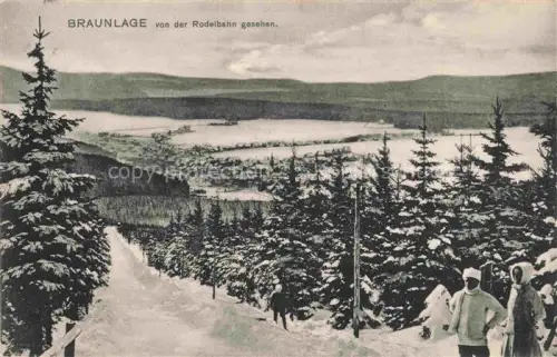 AK / Ansichtskarte Braunlage Harz Blick von der Rodelbahn