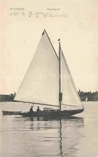 AK / Ansichtskarte Wannsee STEGLITZ-ZEHLENDORF BERLIN Segelboot