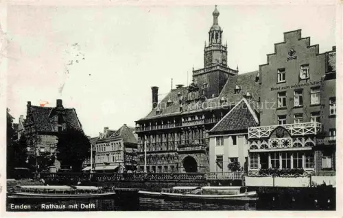 AK / Ansichtskarte EMDEN  Ostfriesland Rathaus mit Delft