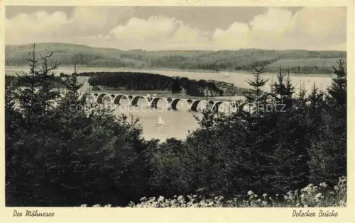 AK / Ansichtskarte Moehnesee Delecker Bruecke