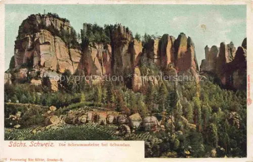 AK / Ansichtskarte Bad Schandau Saechsische Schweiz-Osterzgebirge Die Schrammsteine