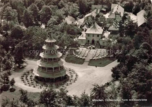 AK / Ansichtskarte MueNCHEN  Bayern Chinesischer Turm mit Gaststaette