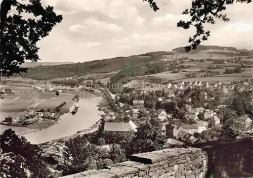 AK / Ansichtskarte Vlotho Blick vom Amthausberg ins Werratal