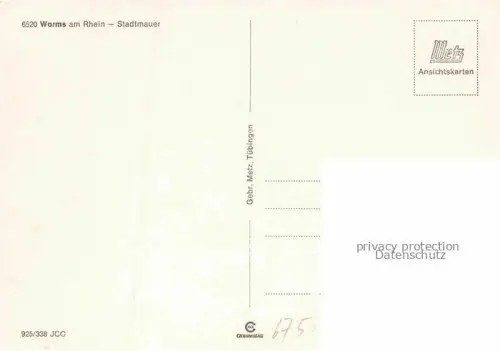 AK / Ansichtskarte WORMS Rhein Stadtmauer Kirche