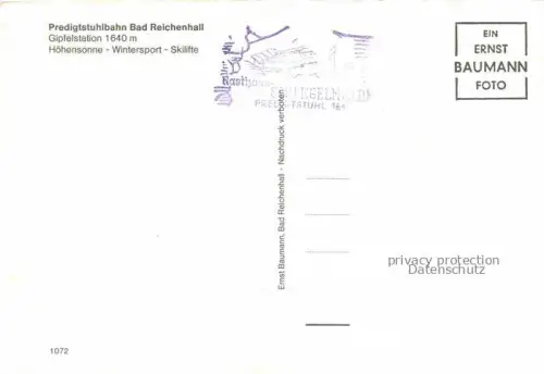AK / Ansichtskarte BAD REICHENHALL Predigtstuhlbahn Gipfelstation Gaststube