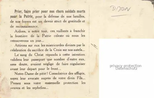 AK / Ansichtskarte DIJON 21 Cote-d Or Cimetière des Péjoces