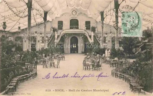 AK / Ansichtskarte NICE   Nizza 06 Alpes-Maritimes Hall du Casino Municipal