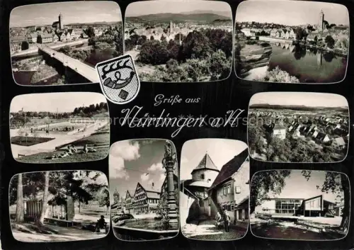 AK / Ansichtskarte Nuertingen Neckar Teilansichten Ortspartien Panorama Neckarpartien