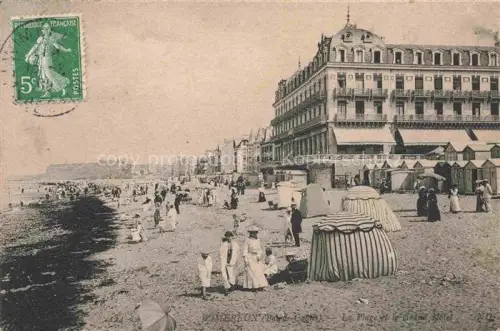 AK / Ansichtskarte WIMEREUX Boulogne-sur-Mer 62 Pas-de-Calais La plage et le Grand Hôtel