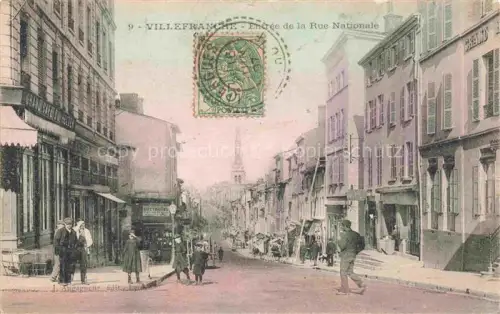 AK / Ansichtskarte Villefranche -de-Rouergue 12 Aveyron Entrée de la Rue Nationale