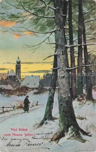 AK / Ansichtskarte SPLITGERBER J. jr. Kuenstlerkarte Neujahr Gruss Serie 45