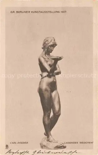 AK / Ansichtskarte ROEDER Carl Skulpturen GR. Berliner Kunstausstellung Lesendes Maedchen 
