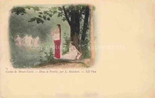 AK / Ansichtskarte HODEBERT L. Kuenstlerkarte Casino de Monte Carlo dans la Prairie Litho