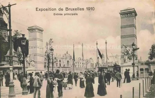 AK / Ansichtskarte Exposition Bruxelles 1910 Entree principale 