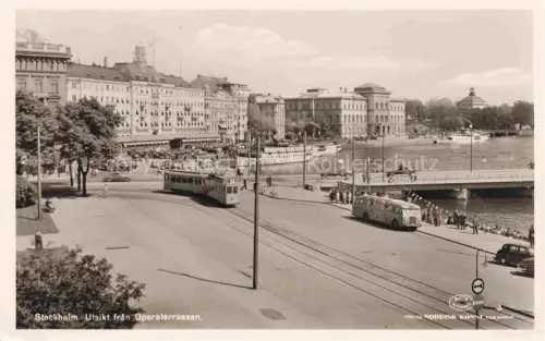 AK / Ansichtskarte STRAssENBAHN Tramway-- Stockholm Utsikt fran Operaterassen 