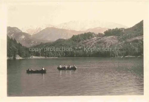 AK / Ansichtskarte Hechtsee Kufstein Tirol AT mit Kaisergebirge Bootspartie