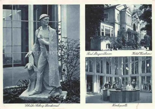 AK / Ansichtskarte BAD MERGENTHEIM Schaefer Gehrig Denkmal Hotel Kurhaus Karlsquelle