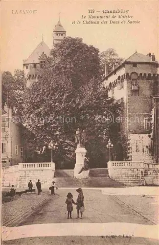 AK / Ansichtskarte CHAMBERY 73 Savoie Le Monument de Maistre et le Chateau des Ducs de Savoie