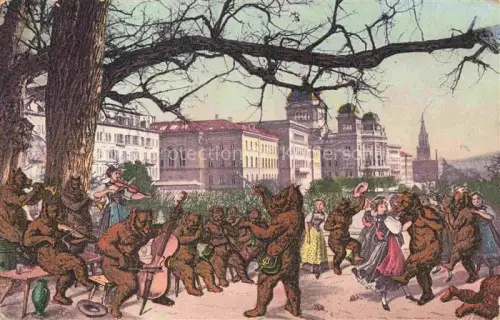 AK / Ansichtskarte BERN BE Baerentanz Kuenstlerkarte