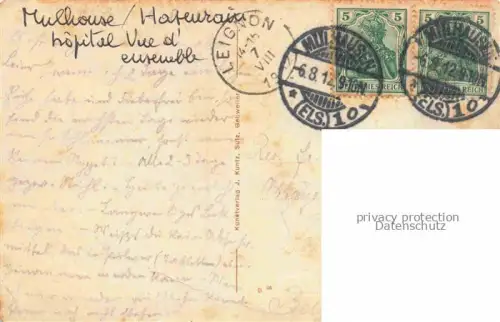 AK / Ansichtskarte MULHOUSE Muehlhausen 68 Alsace Hasenrain Eglise Hôpital vue d'ensemble