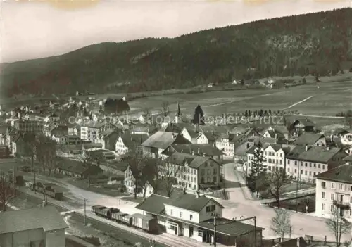 AK / Ansichtskarte Corgemont Courtelary BE Teilansicht mit Bahnhof Fliegeraufnahme