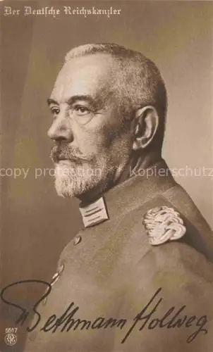 AK / Ansichtskarte Foto NPG Nr. 5517 BETHMANN HOLLWEG Theobald von Generaele Militaria Stab