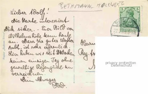 AK / Ansichtskarte BETHMANN HOLLWEG Theobald von Generaele Militaria Stab Reichskanzler 