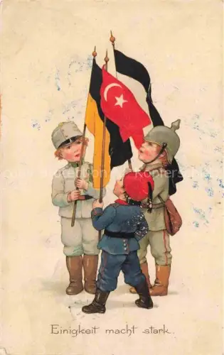 AK / Ansichtskarte Kindersoldaten Militaria SWR Tuerkei Litho